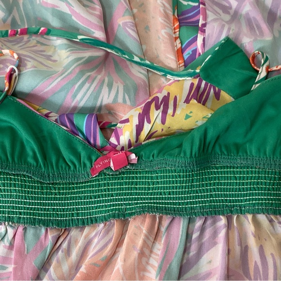 Flying Tomato Floral Printed Cutout Halter Maxi Dress Multicolor Size L - Picture 12 of 16